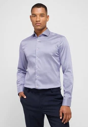 Eterna Langarmhemd Businesshemd Dunkelblau/Blau/Hellblau