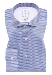 Eterna Langarmhemd Businesshemd Dunkelblau/Blau/Hellblau