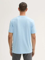 TOM TAILOR T-Shirt Basic Hellblau/Blau