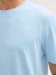 TOM TAILOR T-Shirt Basic Hellblau/Blau