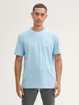 TOM TAILOR T-Shirt Basic Hellblau/Blau