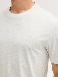 TOM TAILOR T-Shirt Basic Grau/Khaki/Hellgrau/Weiß