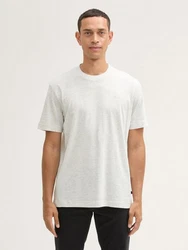 TOM TAILOR T-Shirt Basic Grau/Khaki/Hellgrau/Weiß