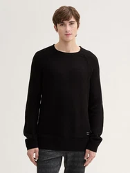 TOM TAILOR DENIM Pullover Schwarz
