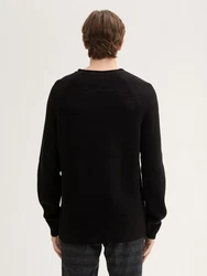 TOM TAILOR DENIM Pullover Schwarz