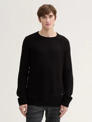 TOM TAILOR DENIM Pullover Schwarz
