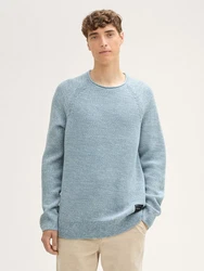 TOM TAILOR DENIM Pullover Blau/Hellblau/Grau