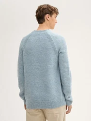 TOM TAILOR DENIM Pullover Blau/Hellblau/Grau