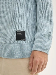 TOM TAILOR DENIM Pullover Blau/Hellblau/Grau