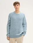 TOM TAILOR DENIM Pullover Blau/Hellblau/Grau