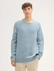 TOM TAILOR DENIM Pullover Blau/Hellblau/Grau