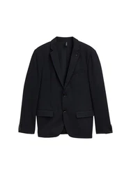 TOM TAILOR Sakko mit Stretch-Anteil Hellblau/Dunkelblau/Dunkelgrau