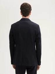 TOM TAILOR Sakko mit Stretch-Anteil Hellblau/Dunkelblau/Dunkelgrau