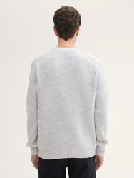 TOM TAILOR Strickpullover mit Struktur Grau