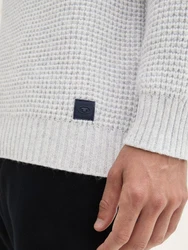 TOM TAILOR Strickpullover mit Struktur Grau