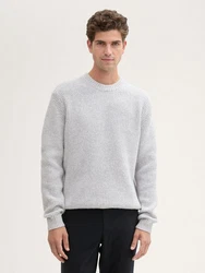 TOM TAILOR Strickpullover mit Struktur Grau