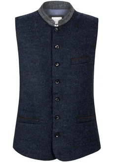 Stockerpoint Trachtenweste Jules Dunkelblau/Hellblau/Blau