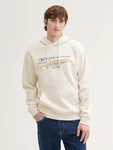 TOM TAILOR Denim Sweatshirt Hoodie mit Print royalblau/orange/offwhite