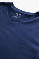 Next T-Shirt Essential V-Ausschnitt Dunkelblau/Blau