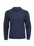 Schietwetter Strickpullover Herren Zopfmuster Dunkelblau/Blau/Hellblau