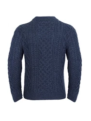 Schietwetter Strickpullover Herren Zopfmuster Dunkelblau/Blau/Hellblau