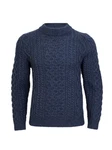 Schietwetter Strickpullover Herren Zopfmuster Dunkelblau/Blau/Hellblau