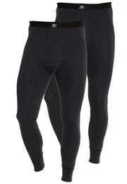 Lange Unterhose Herren Hose lang m. Eingriff Clima Comfort 77293071-schwarz (Packung, 1-St., 2er Pack) Optimale Passform, pflegeleicht, formbestndig, strapazierfhig