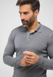 Eterna Polokragenpullover Grau/Hellgrau/Dunkelgrau/Dunkelblau