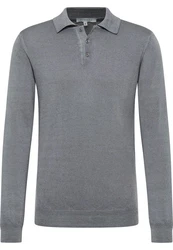 Eterna Polokragenpullover Grau/Hellgrau/Dunkelgrau/Dunkelblau