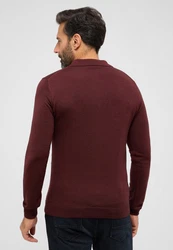 Eterna Polokragenpullover Dunkelrot/Bordeaux