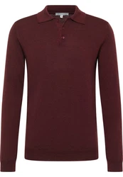 Eterna Polokragenpullover Dunkelrot/Bordeaux