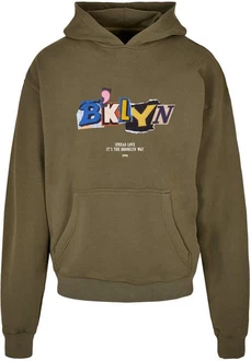 Upscale by Mister Tee BRKLYN Hoodie Dunkelgrün/Khaki