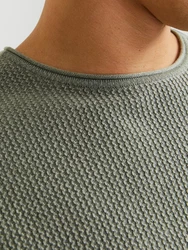 Jack & Jones Rundhalspullover JJECooper Knit Crew Neck Dunkelgrün/Khaki/Grün