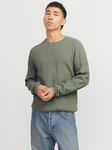 Jack & Jones Rundhalspullover JJECooper Knit Crew Neck Dunkelgrün/Khaki/Grün