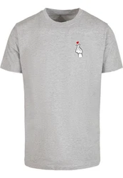 MisterTee Love Sign Tee 2.0 Grau/Hellgrau