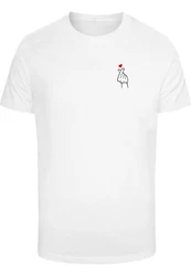 MisterTee Love Sign Tee 2.0 Weiß/Rot/Rosa