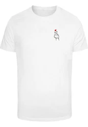 MisterTee Love Sign Tee 2.0 Weiß/Rot/Rosa