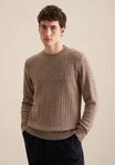 seidensticker Strickpullover Regular Langarm Rundhals Braun/Beige/Bordeaux/Grau