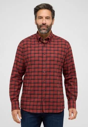 Eterna Langarmhemd MODERN FIT Rot/Dunkelrot/Braun