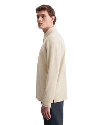 Marc O'Polo Langarm-Poloshirt Khaki/Beige