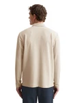Marc O'Polo Langarm-Poloshirt Khaki/Beige