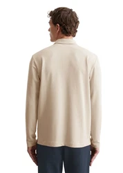 Marc O'Polo Langarm-Poloshirt Khaki/Beige