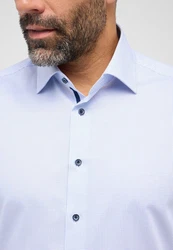 Eterna Langarmhemd MODERN FIT NON IRON Hellblau