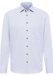 Eterna Langarmhemd MODERN FIT NON IRON Hellblau
