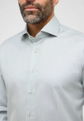 Eterna Langarmhemd MODERN FIT NON IRON Grau/Hellblau