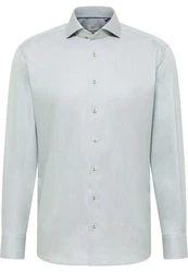 Eterna Langarmhemd MODERN FIT NON IRON Grau/Hellblau