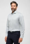 Eterna Langarmhemd MODERN FIT NON IRON Grau/Hellblau