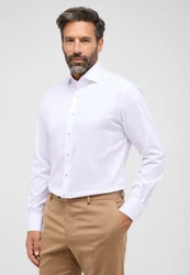 Eterna Langarmhemd MODERN FIT NON IRON Weiß/Creme/Rot