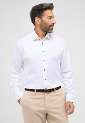 Eterna Langarmhemd MODERN FIT NON IRON Weiß/Creme/Grün
