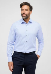Eterna Langarmhemd MODERN FIT NON IRON Hellblau/Dunkelblau/Pastell/Blau/Weiß